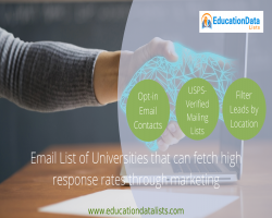 The Universities Email List is the USA's Latest Education Database from Education Data Lists
